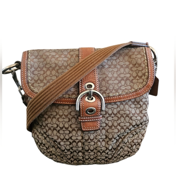 Vintage Coach Y2K Brown Mini C Signature Soho Buckle Crossbody Bag - Picture 5 of 12
